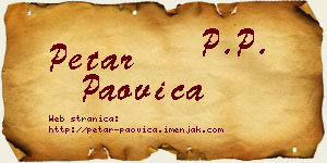Petar Paovica vizit kartica